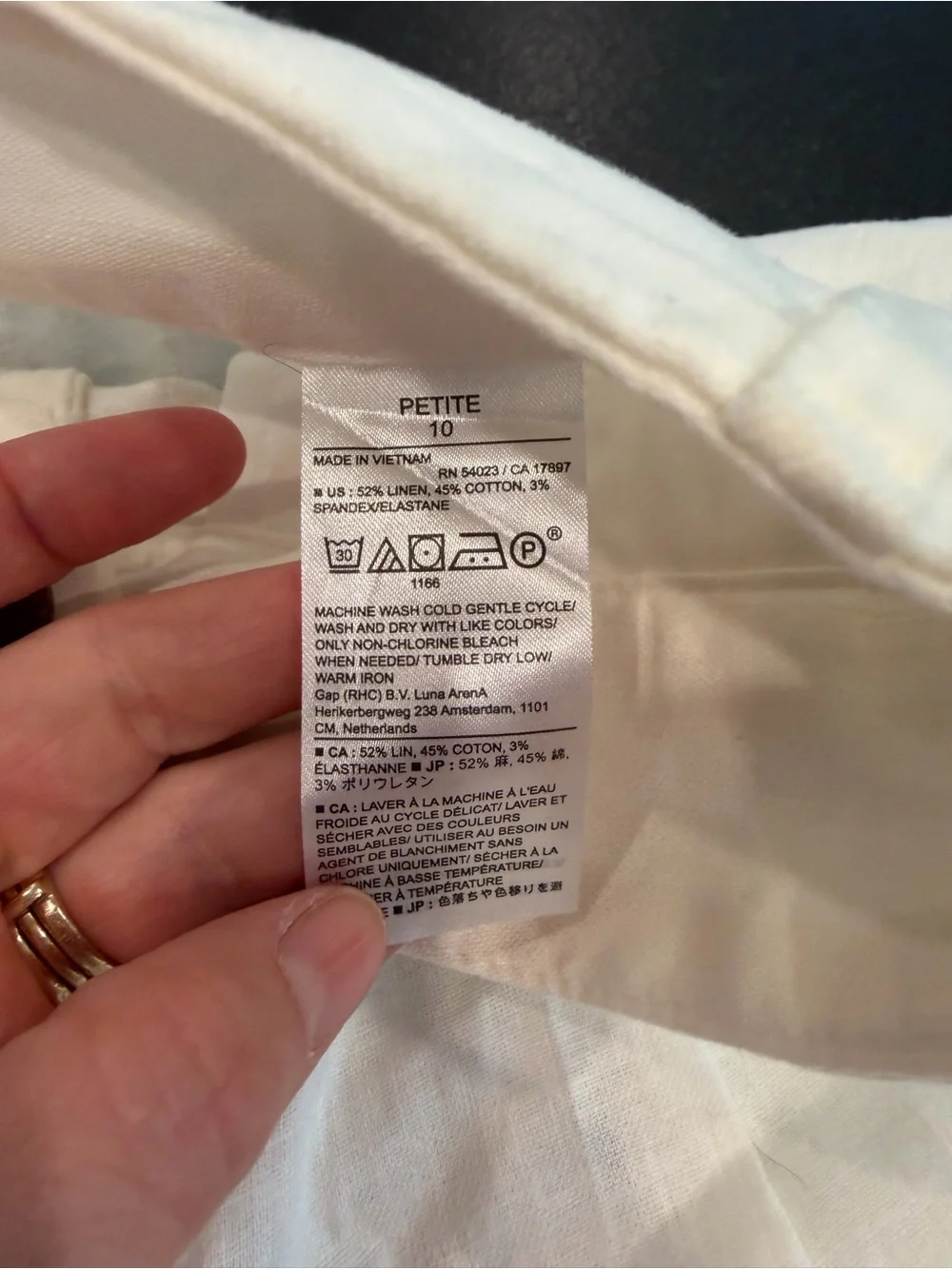 Banana Republic Factory NWT White Linen Blend Wide Leg Pants Petite 10 High Rise